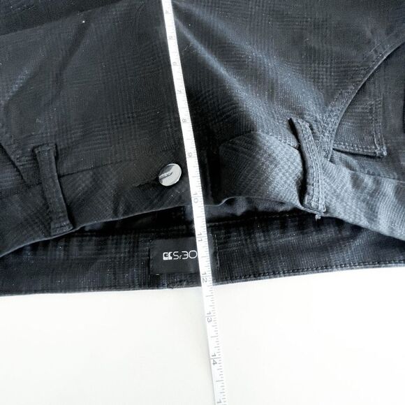 Joe's Womens Pants High (rise) Honey Curvy Skinny Ankle Black Shimmer Plaid 28 - Picture 7 of 10